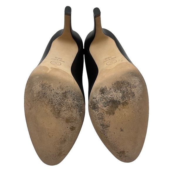 CHANEL Interlocking CC Logo Heels Black Size 38.5EU/8.5US - Picture 14 of 16